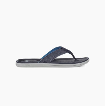 UGG Brookside Canvas Dark Blue Flip Flops for Men (BCAO14058)